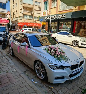 Ödemiş gelin arabası, araç süsleme, araba süsü